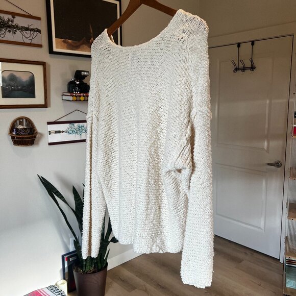 Universal Thread 100% Cotton Popcorn Knit Sweater in Cream - Size XL - Picture 7 of 7